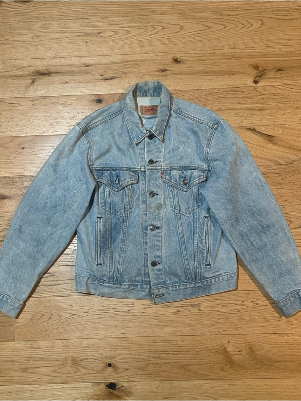 Vintage 1994 Hand-Painted Levi’s 70506 Trucker Jacket - Made in USA - Size 42